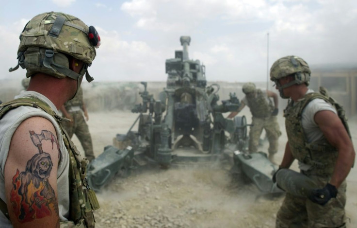 US troops load an artillery gun in Paktika province, Afghanistan in 2011