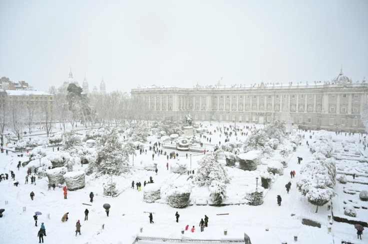 Delighted residents revelled in the winter wonderland