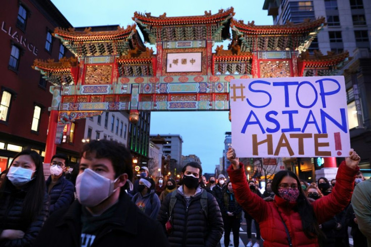 A vigil in response to the Atlanta spa shootings in the Chinatown area of Washington