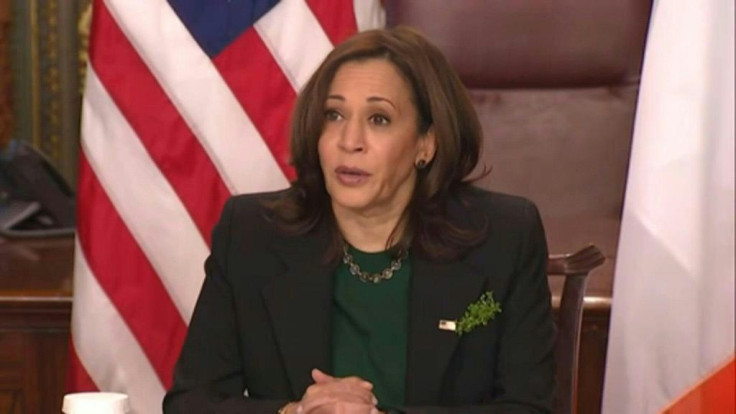 US Vice President Kamala Harris addresses the increasing level of hate crimes against Asian Americans in the US the day after eight people where killed in shootings near Atlanta, Georgia. Six of the victims were of Asian descent, exacerbating concerns abo