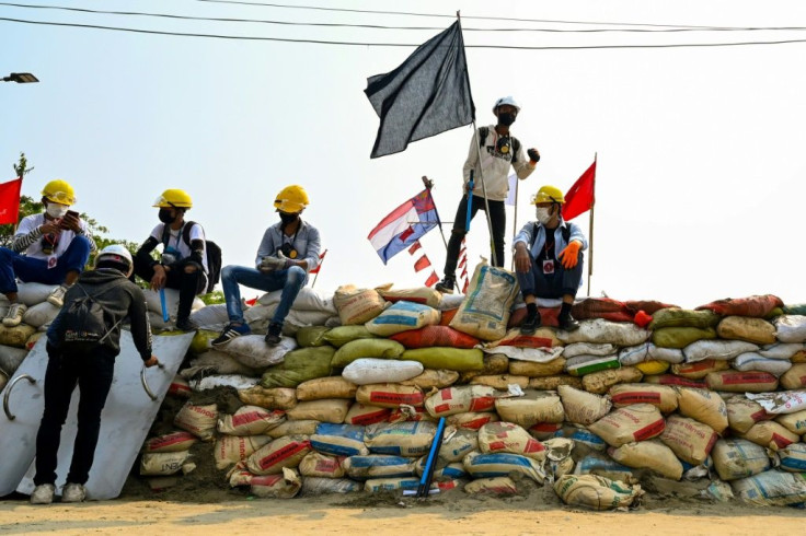 The barricades have become something of a protester trademark, blocking main roads and employing everything from sand-filled cement bags and bamboo screens to large, wheely garbage bins and housing bricks