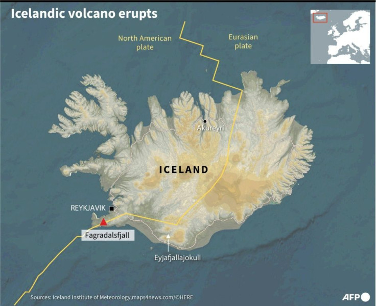 Iceland volcano erupts