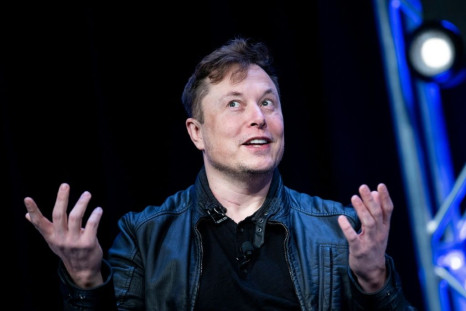 This file photo from March 9, 2020 shows Tesla boss Elon Musk speaking at an event in Washington; he has denied that his cars could be used to spy on China