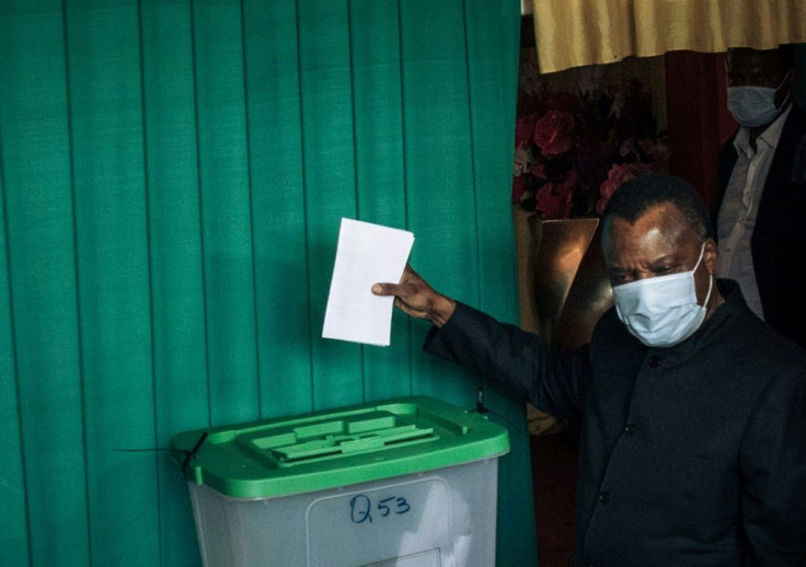 Sassou Nguesso said after casting his ballot that the "atmosphere of peace" during an election campaign marked by police crackdowns on the opposition was "a good sign for our democracy"