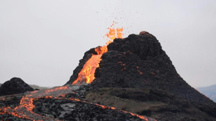 Visitors gather as Icelandic volcano subsides following eruption