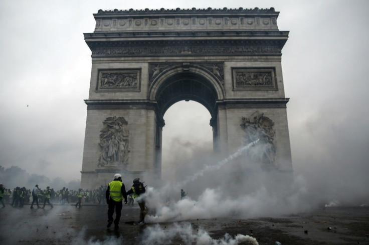 Yellow vest protesters stormed the Arc de Triomphe during a fiery protest on December 1, 2018