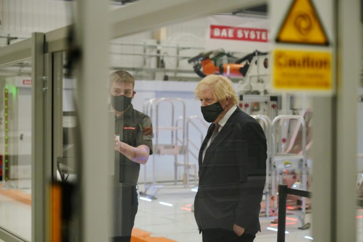 Prime Minister Boris Johnson visits BAE Systems at Warton Aerodrome in northwest England as Britain makes its biggest defence overhaul since World War II.