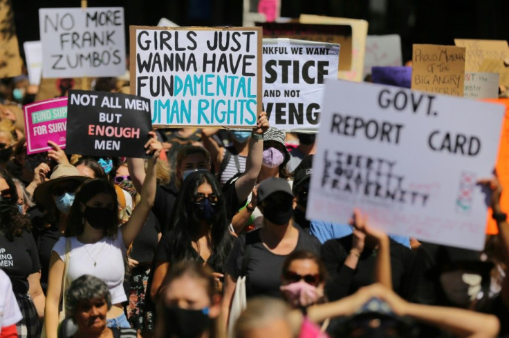 "These events have triggered, right across this building and indeed right across the country, women who have put up with this rubbish and this crap for their entire lives, as their mothers did, as their grandmothers did," the PM said