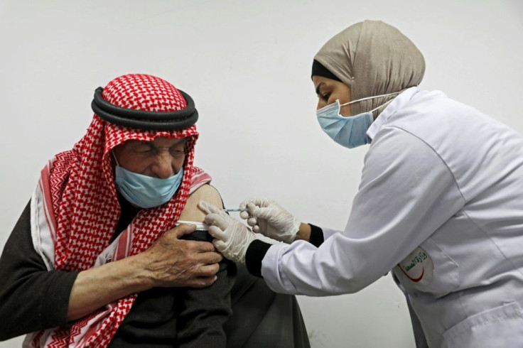 Palestinian authorities have started vaccinating the elderly and those with chronic illness