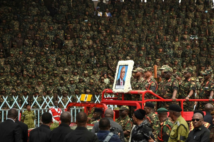 Thousands turned out to mourn Tanzania's late president John Magufuli