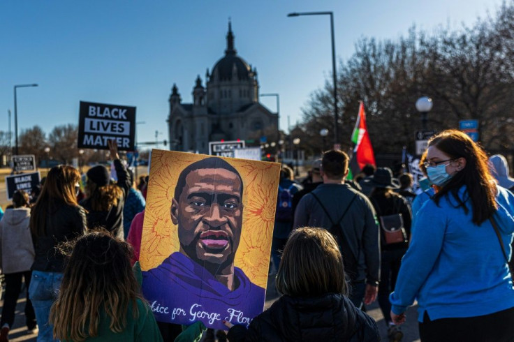 A 'Justice for George Floyd' rally in Saint Paul, Minnesota