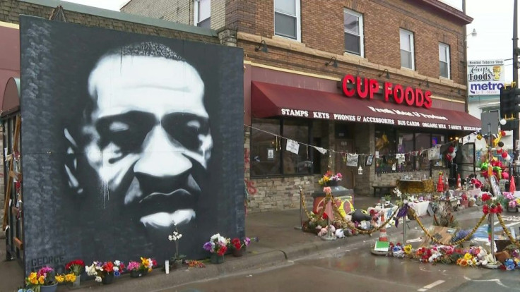 Scene at George Floyd memorial in Minneapolis as Derek Chauvin trial continues