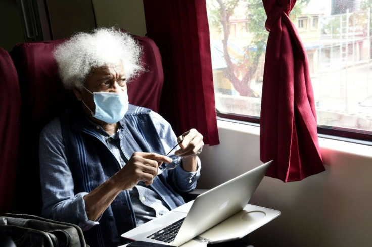 "We grew up to see a working railway in Nigeria," Soyinka said aboard the train