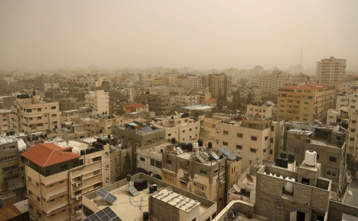 Dust storms are sweeping the wider Middle East region, including hitting Gaza City on Wednesday