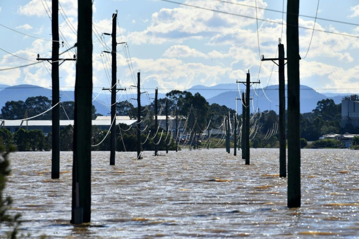 A flooded residential area in the Windsor suburb of northwestern Sydney on March 24, 2021.