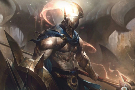 Official splash art for Pantheon, the Unbreakable Spear, in League of Legends