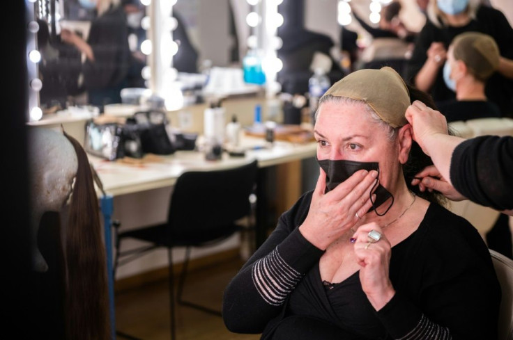Having a mask strapped across one's face is far from ideal, says chorus member Sylvie Delaunay