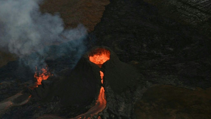 A fissure near Iceland's Mount Fagradalsfjall spews red hot lava as onlookers flock to the site only 40 kilometres (25 miles) from the capital Reykjavik. The eruption, which began the 19th of March, is the first in the region in about 900 years.