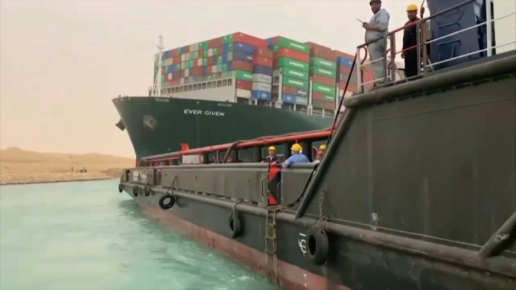 A giant container ship, almost as long as New York's Empire State Building is high, got stuck during a sandstorm in Egypt's Suez Canal, causing a traffic jam of cargo ships through one of the world's busiest shipping lanes.