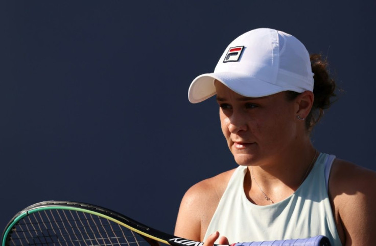 World number one Ashleigh Barty of Australia on the way to a second-round victory in the ATP/WTA Miami Open