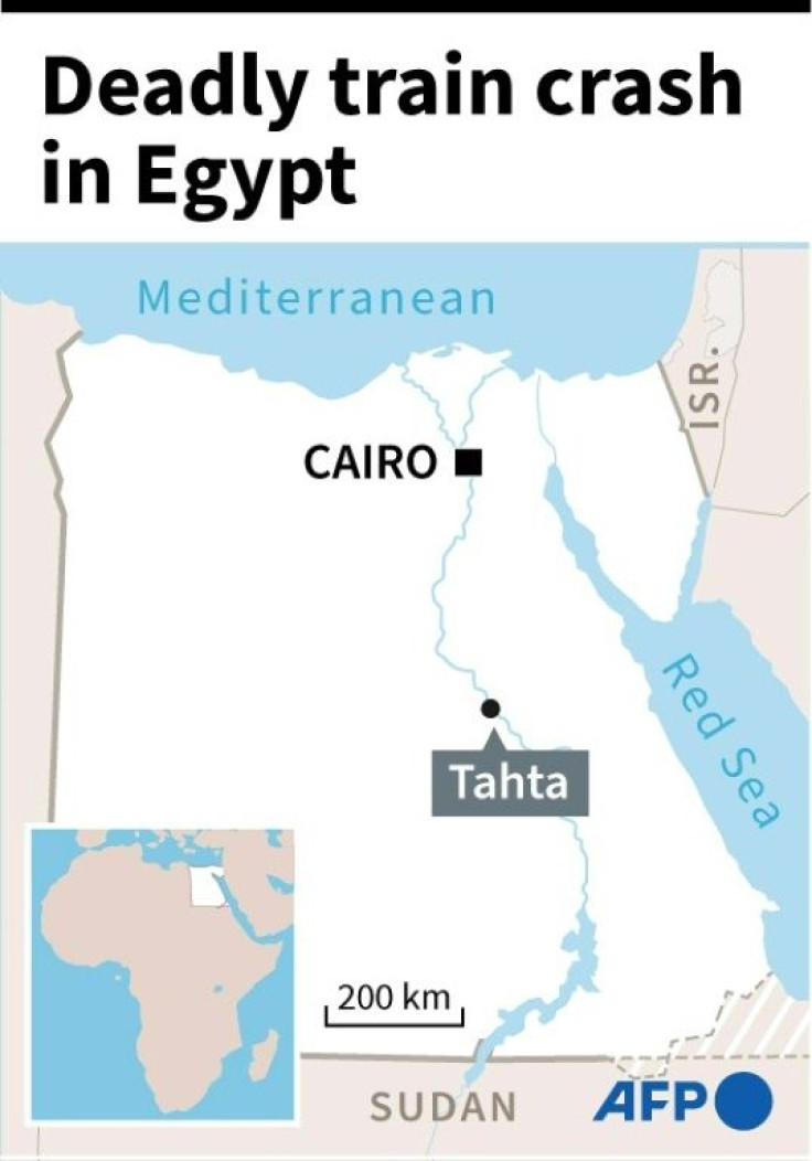 Map of Egypt locating Tahta district, site of a deadly train crash Friday
