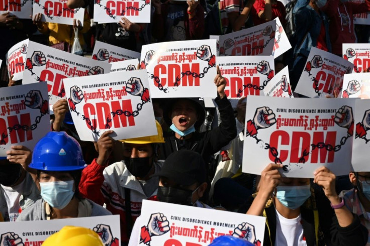 The protest movement, coming on top of a Covid pandemic that hit Myanmar hard, has also struck the country's economy