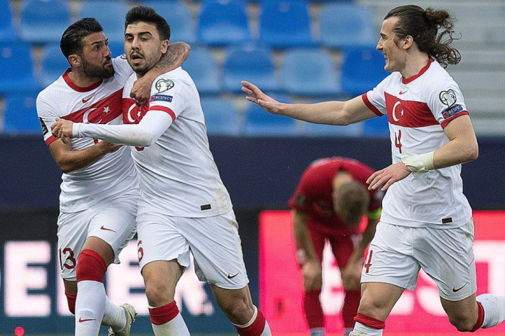 Tufan (C) and Soyuncu (R) scored Turkey's goals against Norway