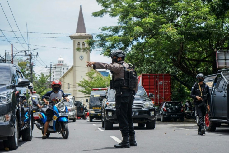 The powerful blast hit a church in Makassar city on Sulawesi island