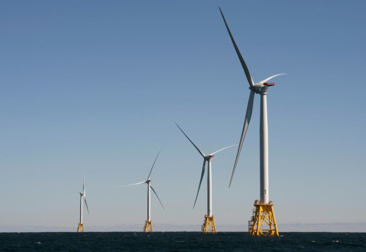 Wind turbines of the Block Island Wind Farm off the coast of Rhode Island in October 2016: the Biden administration has announced it plans major investment to boost offshore wind farms