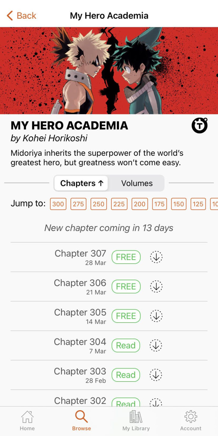 My Hero Academia Chapter 308 Delayed