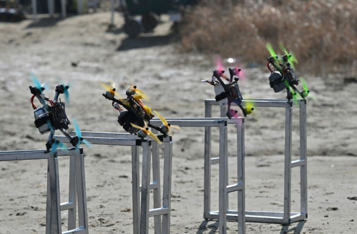 Racing drones reach speeds of up to 170 kilometres (105 miles) per hour