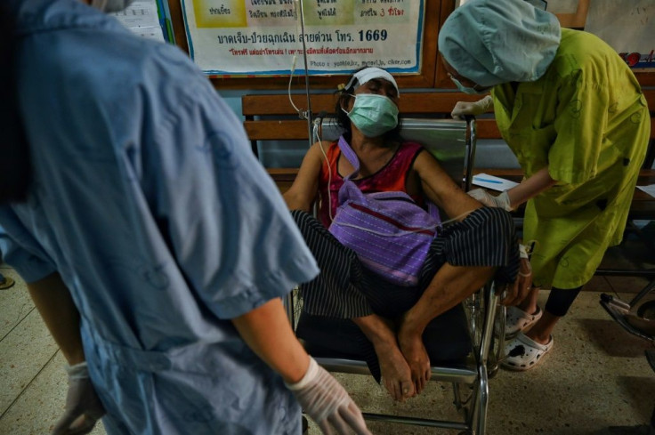 Karen groups say as many as 3,000 people fled across the river into Thailand after the air strikes before being sent back to Myanmar