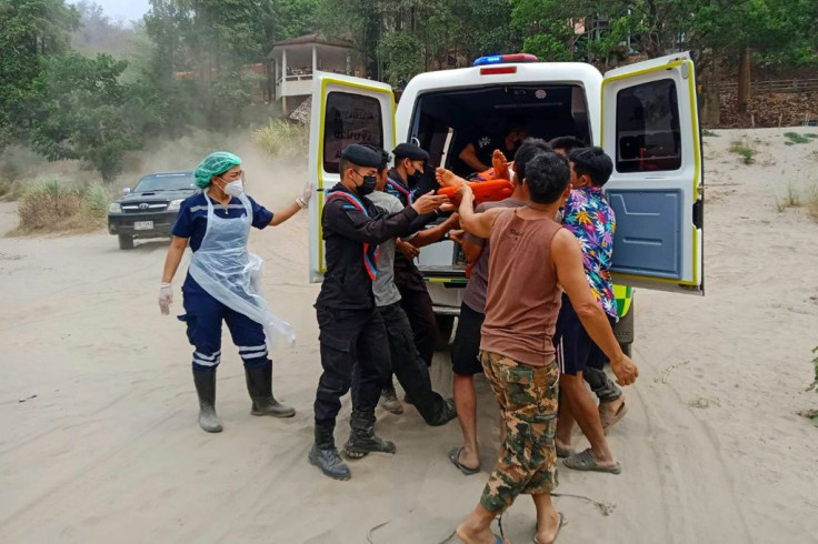 Around 3,000 people fled Myanmar through the jungle to seek safety across the border in Thailand after weekend strikes