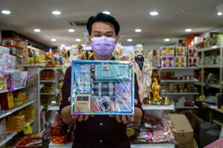 Jacky Hoi showcases some of his store's Qingming offerings