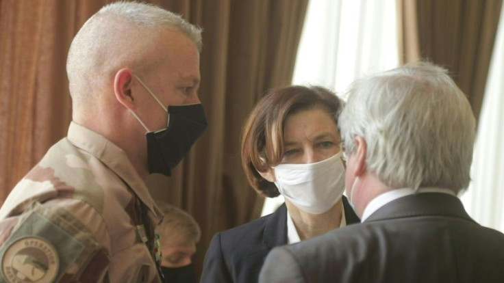 IMAGES French Defence Minister Florence Parly meets Malian transitional President Bah N'Daw at the presidency in Bamako. Counterparts from Estonia, Kalle Laanet, and the Czech Republic, Lubomir Metnar, are part of the delegation. A UN report on Tuesday fo