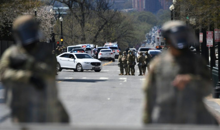 The incident came amid tightened security in Washington after the January 6 insurrection by supporters of then-president Donald Trump