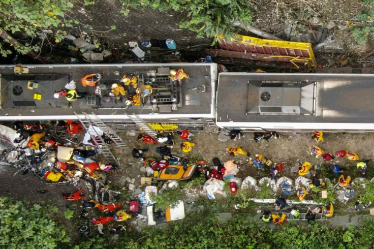 Specialist teams spent hours extracting bodies and survivors from the crashed train