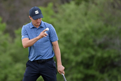 American Jordan Spieth celebrates a birdie at the second hole on the way to victory in the US PGA Tour Texas Open