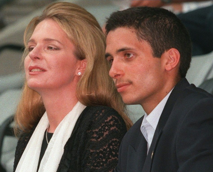 Queen Noor of Jordan and her son Hamzah bin Hussein shown in a 1999 file photo