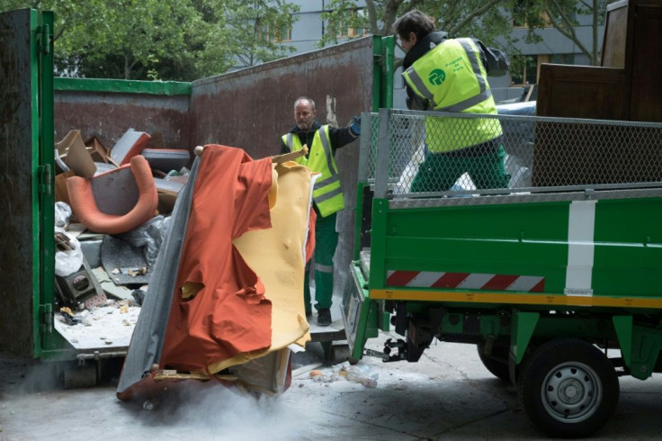 Paris city hall said some of the photos had been taken before cleaning teams had passed