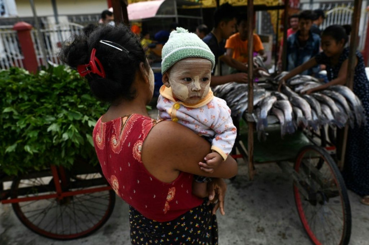 In one part of Yangon, locals organised a "Donate your extras, take what you need" food drive to help those struggling financially