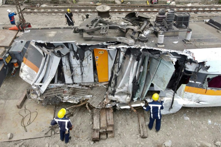The maintenance truck that caused Friday's train crash in Taiwan was only on the tracks for just over a minute before it was hit