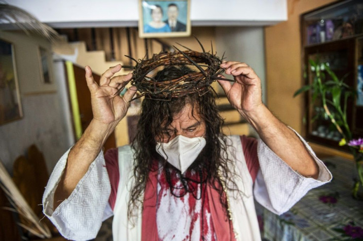 Julio Mario Valencia is known in Lima as the 'Cholo Christ', a word used to refer to people of indigenous ancestry, for his yearly reincarnation of Jesus