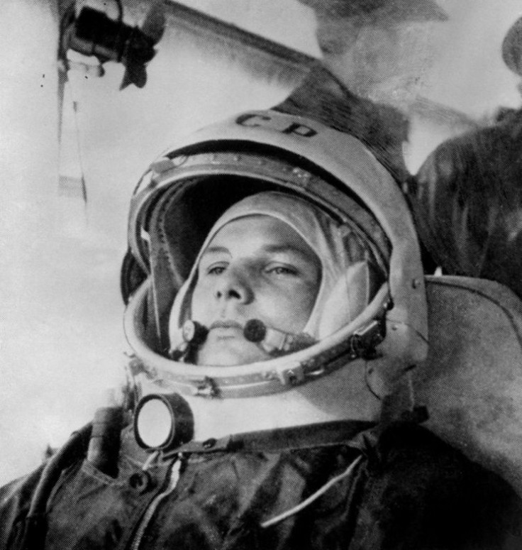 Gagarin was aged just 27 when he blasted off in a Vostok spacecraft