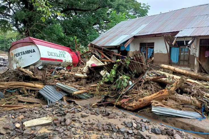 The Indonesian island of Adonara has been devasted by floods and landslides