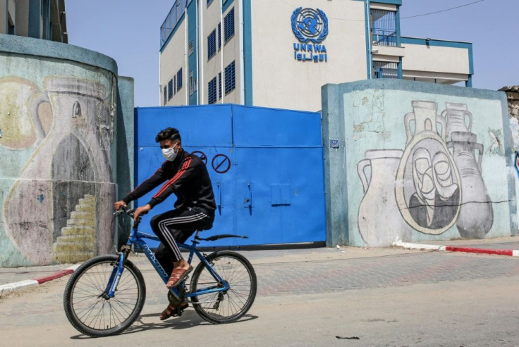 A school run by the United Nations Relief and Works Agency for Palestinian Refugees in Rafah, in the southern Gaza Strip -- UNRWA once counted on the United States as its top donor but has faced a shortfall since Donald Trump withdrew funds from 2018
