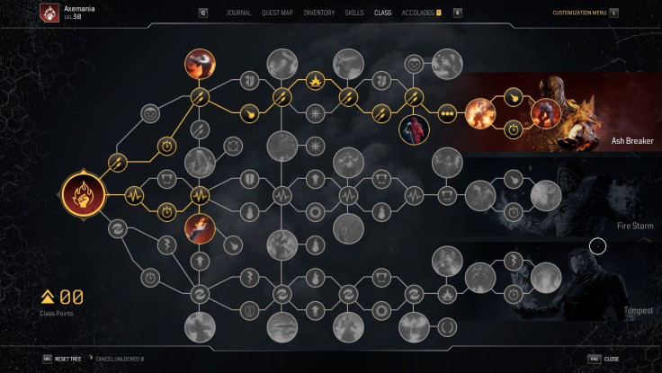 Example of an Ash Breaker setup for a Volcanic Rounds build in Outriders