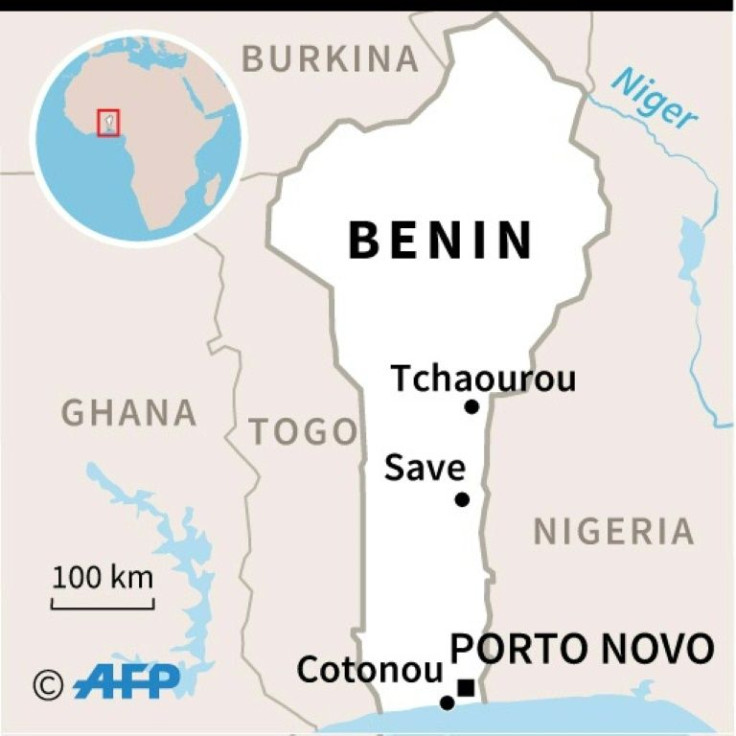 Map of Benin locating unrest in Save and Tchaourou