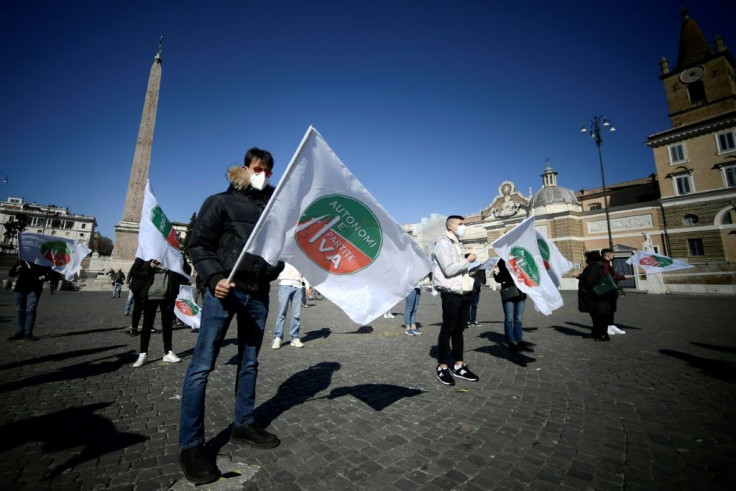 Independent workers in Italy protest against Covid-19 restrictions