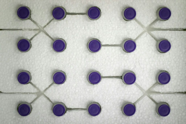 The vials are repackaged in boxes with filling to protect against damage